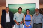 curator and host Nitin Shete, sangram singh, payal rohatgi and artist houserao patil at  Nitin Shete_s Eclectic Blend -- collection of works by various artists at Coomaraswamy hall, Museum..jpg